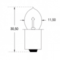 Lampe Orbitec - pour Torche - BA9S - P13,5S - Ø9,3mm - 3,5V - 200mA - 0,7W - 7,3lm - 15H