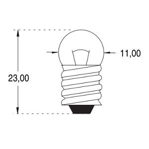 Lampe à viser pour torches et piles - E10 - Sphérique - 6V - 350mA - 2W