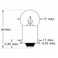 Lampe à Filament Krypton Orbitec BA9S – 6 W – 1 mA – ø 17 x 30 mm – pour Blocs de Sécurité et Casques