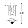 Lampe à filament - E14 Tube - Ø16 x 54 mm max. - 12V - 10W