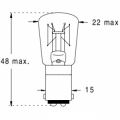 Lampe à filament - BA15D poirette - Ø22 x 48mm - 24V - 7W