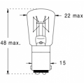 Lampe à Filament Orbitec 15 W – BA15D Poirette – 24 V – ø 22 x 48 mm