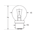 Lampes à filament - B22D sphérique claire - Ø45 x 70mm - 60V - 40W