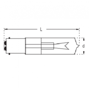 Tube halogène - BA15D halogène 230V - verre clair - blue line - 150W