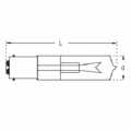 Tube halogène - BA15D halogène 230V - verre clair - blue line - 150W