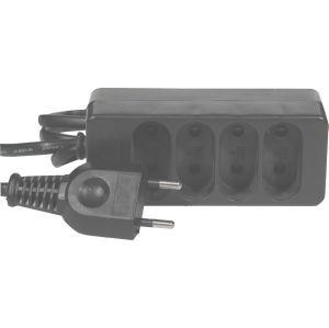 Bloc multiprises 2P-6A avec cordon (anthracite) - Eurohm