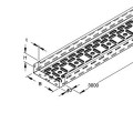 Chemin de câble H60x200 + 2xFLM6X12 (prix au mètre)