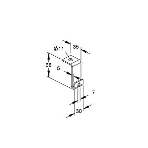 Agrafe de suspension console murale Z 27560x110
