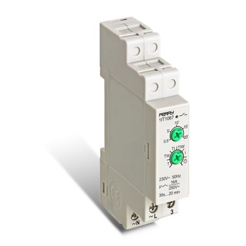 Minuterie d'escalier Perry Electric Zero Crossing 16A 250V réglable de 30s à 20mn