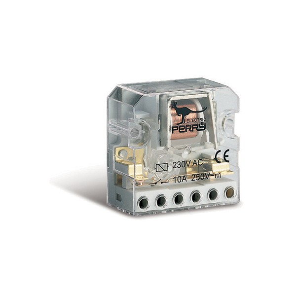 Télérupteur électromécanique Perry Electric à encastrer 230VCA 10A 2 contacts