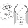 Polier Transformateur de courant diam 53 mm 1600/5A classe 1 10VA