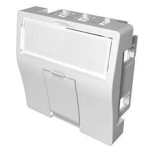 Plastron Simple Pour Connecteur RJ45 – Compatible Mosaic, MMC Link+