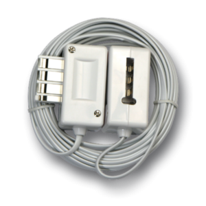 Rallonge téléphonique Extel 17 bc bis - 5 mètres câble plat - f/g - blanche