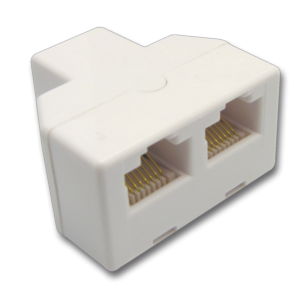 Raccord RJ45 Extel We 827 Bis - Femelle / Double RJ45 Femelle - Blanc