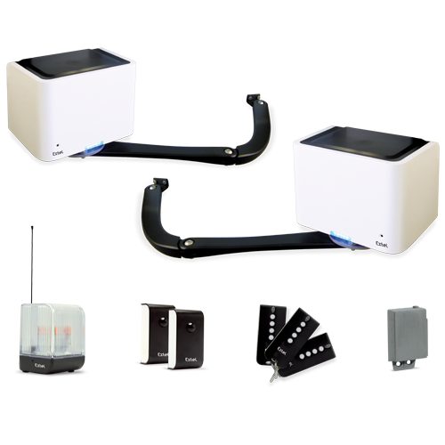 Kit de motorisation de portail à vantaux Extel Bora - pleins ou ajourés 
