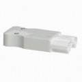 Connecteur raccordement rapide - 3 pôles bornes auto - mâle embout blanc