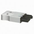 Connecteur raccordement rapide - 4 pôles bornes à vis - femelle embout noir - 1.5 ou 2.5 mm²