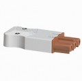 Connecteur raccordement rapide - 3 pôles bornes à vis - femelle embout marron