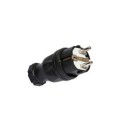 Fiche Mâle 2 P + T 16 A Ceba - Brochage NF en Caoutchouc - 250 V  - IP 44