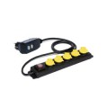 Bloc 5 Socles Clapet Nf + Cable H07rnf 3g1,5mm + interrupteur + Protection Differentielle 30ma - Pro - BP5I7+FDDI - CEBA