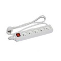 Bloc 5 Prises électriques Schuko Ho5vvf + interrupteur - BP5IS - CEBA - Ceba - 003720