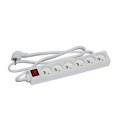 Bloc 6 Prises électriques Schuko Ho5vvf + interrupteur - BP6IS - CEBA - Ceba - 003744