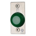 Bouton Poussoir No/nf Choc Vert + Plaque Inox