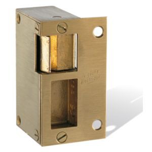 Gâche Réversible Bronze Horizontale 90 Mm Rupture 12 V Dc