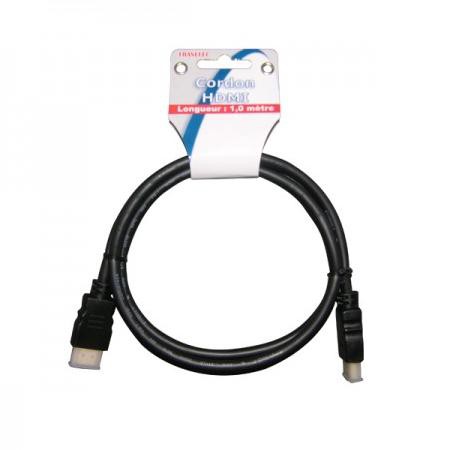 Cordon doré HDMI 0.5M Cavalier - Franelec