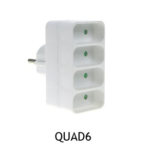 Multiprise Blanche 4 x 2P 6 A Quadriplite Franelec