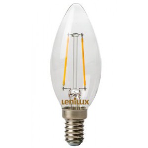 Lampe LED à filament C35 2W 180lm E14 - Lenilux