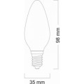 Ampoule LED à filament C35 Torsadée 4W 410lm E14 - Lenilux