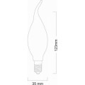 Ampoule LED à filament C35 Coup de vent 2W 180lm E14 - Lenilux
