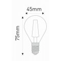 Ampoule LED à filament G45 Sphérique 2W 180lm E14 - Lenilux