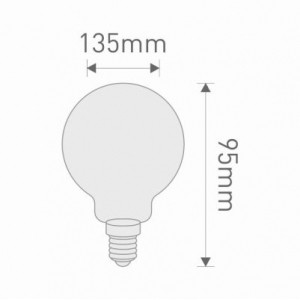 Lampe LED à filament G95 Globe 6W 660lm E27 - Lenilux