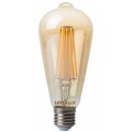 Lampe LED à filament edison ST64 6W ambrée 660lm E27 - Lenilux