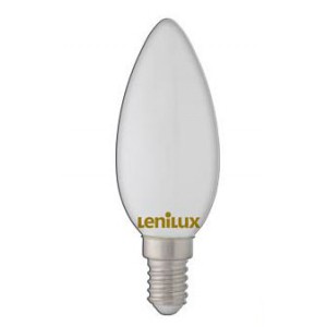 Ampoule LED à filament C35 4W 470lm E14 dépolie - Lenilux