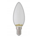 Lampe LED à filament C35 4W 470lm E14 dépolie - Lenilux