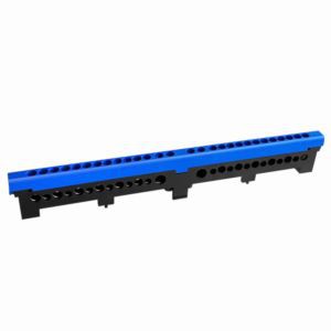 Bornier neutre addidtionnel Debflex 13 trous bleu