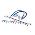 Kit de câblage Debflex 1 rangée (2 peignes reversibles bleu et noir, 2 bornes de connexion, 4 câbles surmoulés)