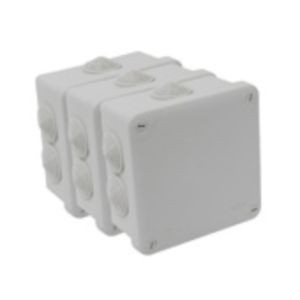 Lot de 3 boites Étanches carrée Debflex ip54 dim.105x105x55mm