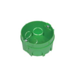 Boîte ronde Debflex pour appareillage à griffe ou vis diam67 x 40mm vert s/film