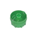 Boîte ronde Debflex pour appareillage à griffe ou vis diam67 x 40mm vert s/film