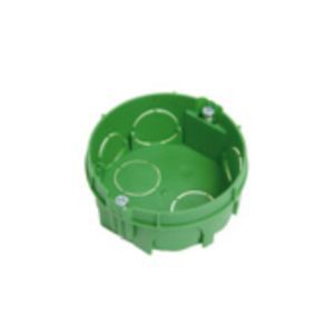 Boîte d’Appareillage à Sceller Diamètre 67 mm DEBFLEX  pour appareillage à griffe ou vis diam 65x30mm vert s/film