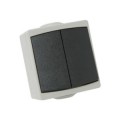 Double va-et-vient Perle Debflex gris s/film ip65
