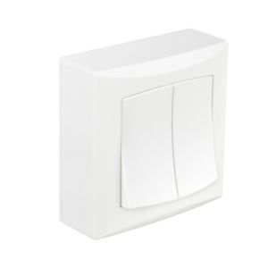 Double Va-et-Vient en saillie Blanc Emeraude DEBFLEX
