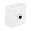 Prise RJ45 Blanche EMERAUDE DEBFLEX