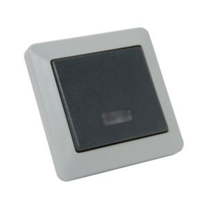 Bouton Poussoir Gris avec voyant Lumineux OPALINE DEBFLEX