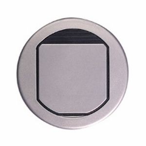 Planet Wattohm - Boîte de sol ronde 2 modules - inox