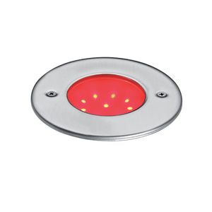 Ego rond 9 led rouge - inox